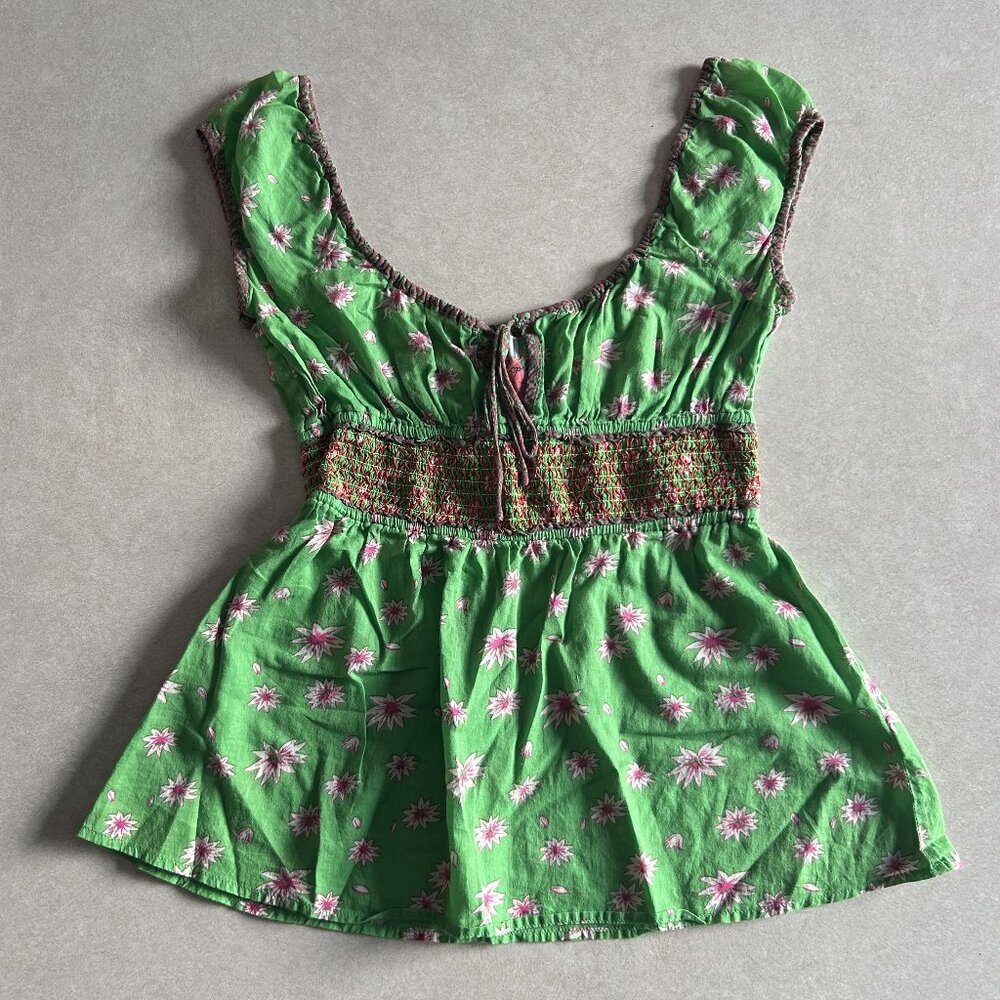 Free People Floral Aloha Floral Voile Top ASO Princess Protection Program - Picture 3 of 8